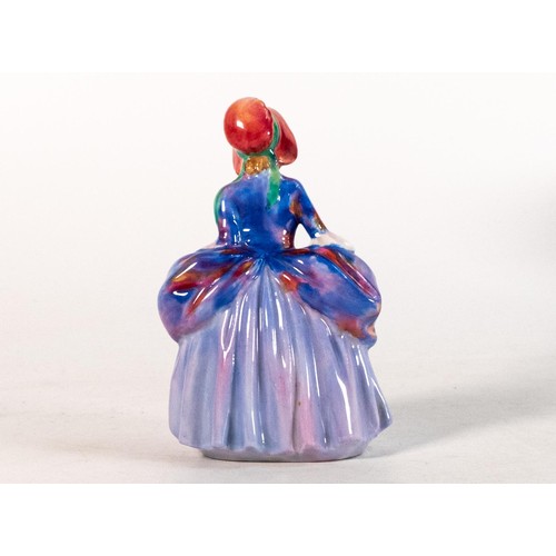 261 - Royal Doulton early miniature figure Bo-Peep M83, in blue/purple colourway, h.11cm.