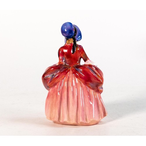 262 - Royal Doulton early miniature figure Bo-Peep M82, in red/purple colourway, h.11cm.