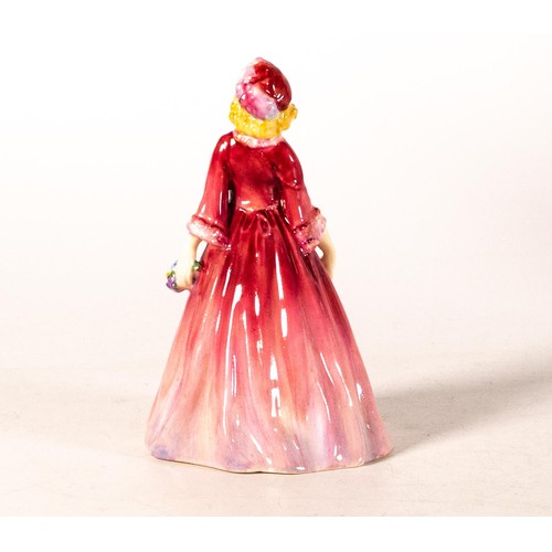 275 - Royal Doulton early miniature figure Rosamund M33, in red colourway, h.11cm.