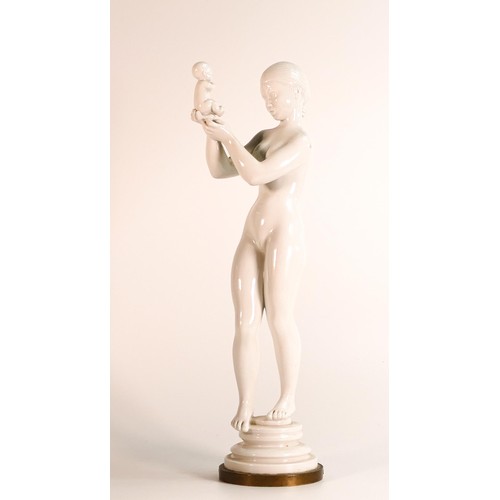 835 - B&G Copenhagen mother & baby figure, height 36cm