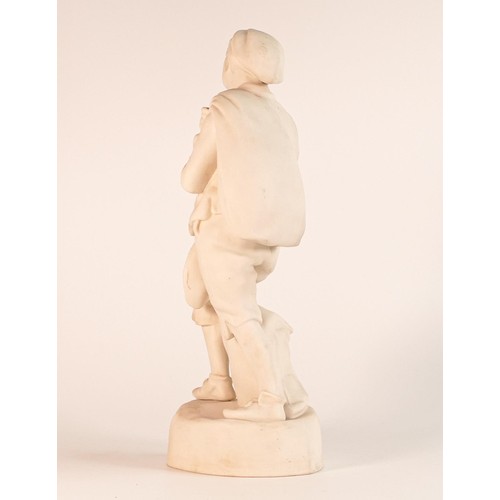 842 - Rare W.H. Goss Parian large figure of a Chimney Sweep, h. 31cm.