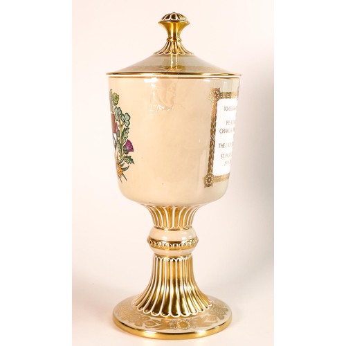 852 - Spode Commemorative chalice & cover, 