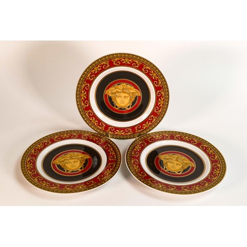 859 - Three Rosenthal Versace Medusa wall plates. Diameter 18.5cm