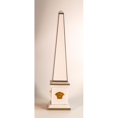 864 - Rosenthal for Versace ceramic 'Gorgona' obelisk, height 42 cm