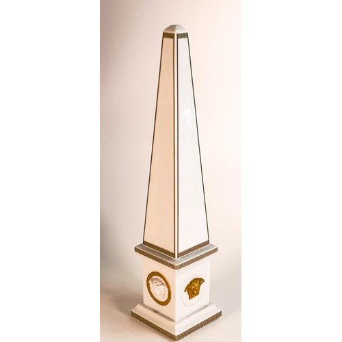 864 - Rosenthal for Versace ceramic 'Gorgona' obelisk, height 42 cm