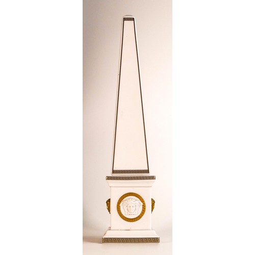 864 - Rosenthal for Versace ceramic 'Gorgona' obelisk, height 42 cm