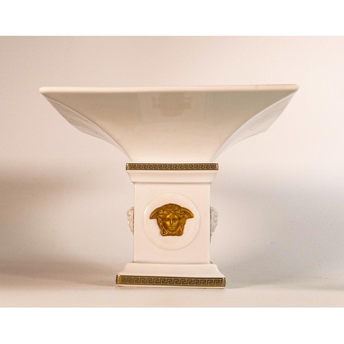 866 - Rosenthal for Versace ceramic 'Gorgona' pattern footed square bowl, height 15cm