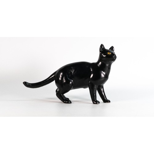 1656 - Sylvac large black cat, height 18cm