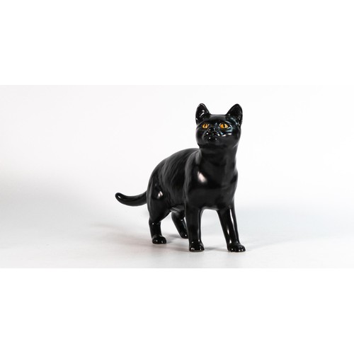 1656 - Sylvac large black cat, height 18cm