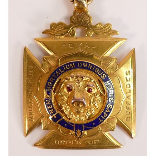 RAOB (Royal Antediluvian Order Of Buffaloes) Large & Heavy 9ct Gold ...