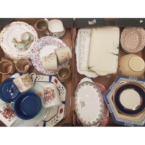 507 - A mixed collection of ceramic items to include Royal Albert pattern sandwich tray, Royal Doulton Str... 