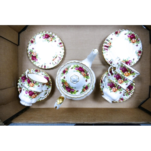 509 - Royal Albert Old Country Rose Patterned Part Tea set including 5 trio's & teapot