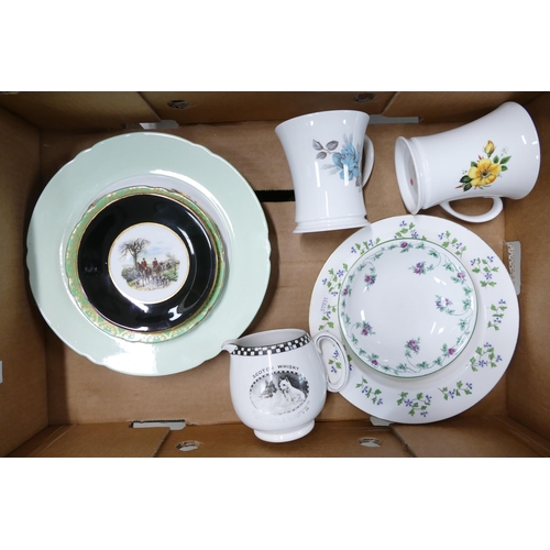 512 - A collection of Shelley to include plates, side plates, tankards, soup bowl pub jug etc (14 pieces)