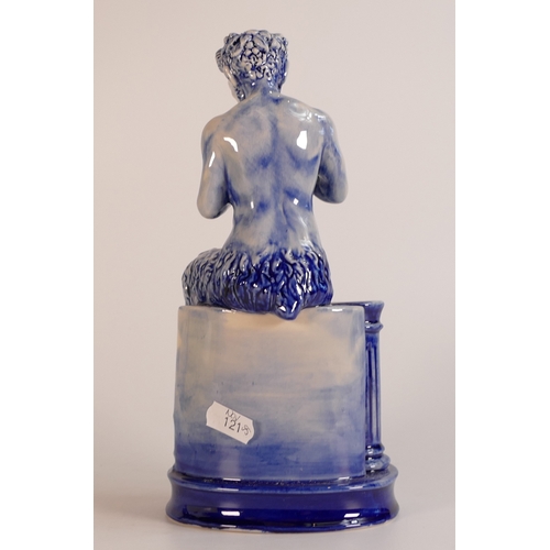 82 - Kevin Francis / Peggy Davies blue glaze figure Pan