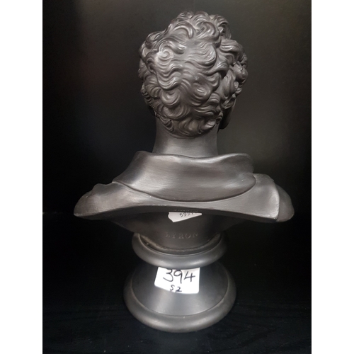 544 - Wedgwood Black Basalt Bust of Byron height 23cm