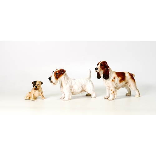 547 - Royal Doulton Dogs to include Cocker Spaniel HN1037, Bulldog k2( leg A/F) & Sealyham CH Scotia styli... 