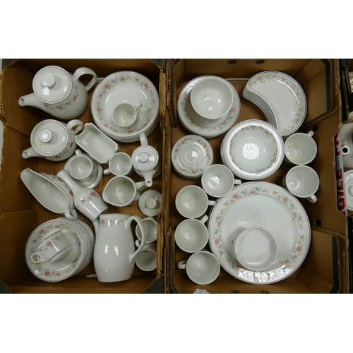 550 - A collection of Steelite tea and useful ware to include teapots, gravy boats, ashtrays, teacups, sau... 