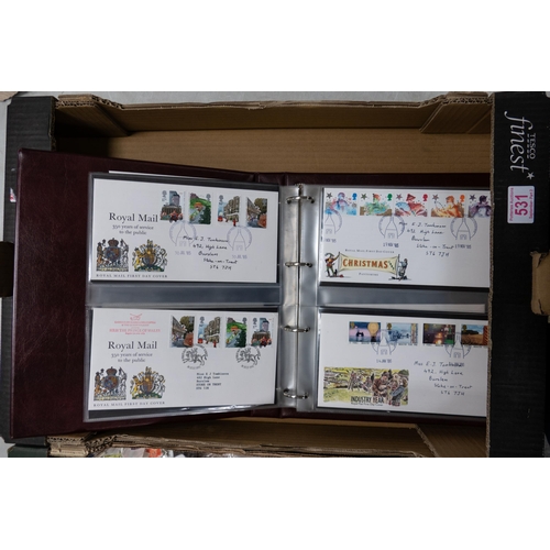 554 - Binder Full of Approx 60 Uk First Day Cover Stamps sets