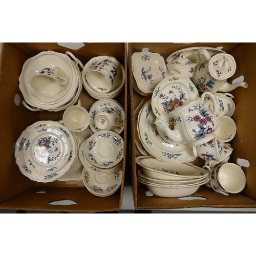 122 - A large collection of Wedgwood Pot-Pouri patterned Tea & Dinnerware( 2 large boxes)