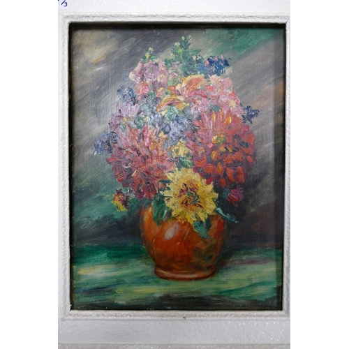 238 - Three Floral Still Life Paintings to include one watercolour signed Margaret Bice and two other Pale... 