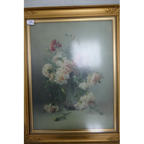 238 - Three Floral Still Life Paintings to include one watercolour signed Margaret Bice and two other Pale... 