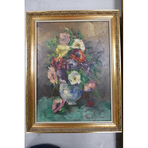 238 - Three Floral Still Life Paintings to include one watercolour signed Margaret Bice and two other Pale... 