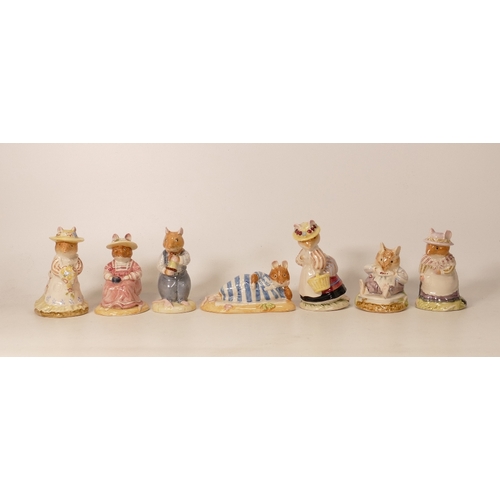 282 - Royal Doulton Seconds Brambly Hedge figures Old Mrs Eyebright DBH9, Lady Woodmouse DBH5, Mr Toadflax... 