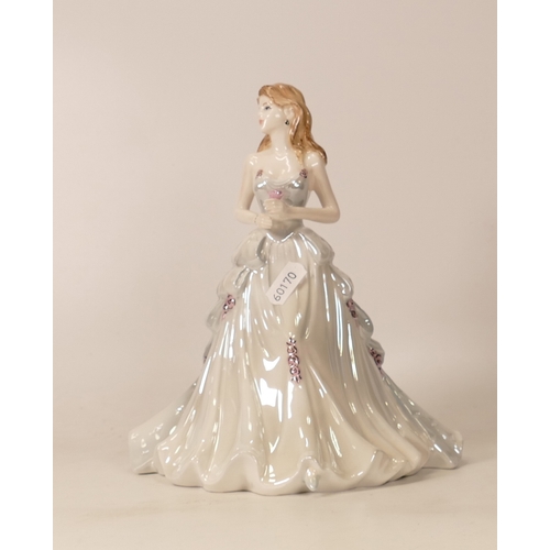 318 - Coalport Lady Figure Silver Anniversary