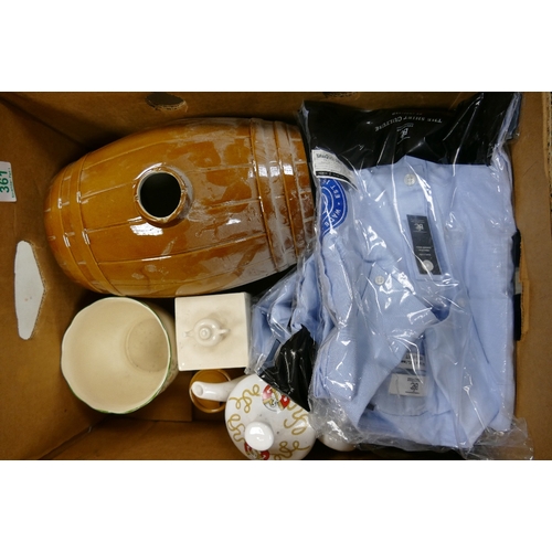 361 - A collection of Wade Items removed from Wade Archives to include Wade Branded shirts, large pottery ... 