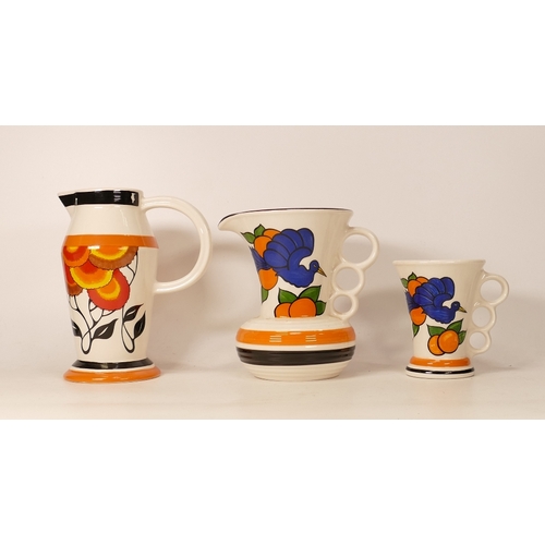 377 - A collection of Wade Items removed from Wade Archives to include Art Deco them jugs(3)