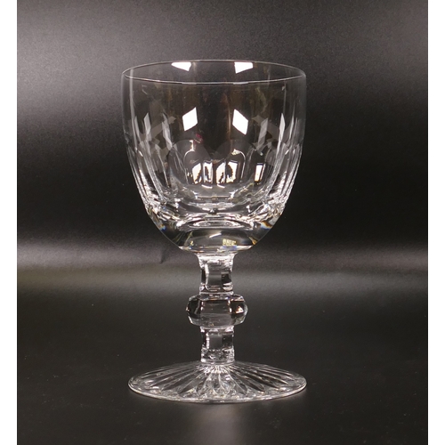 425 - 12 Cumbria English Crystal Glass Reb Wine Glasses