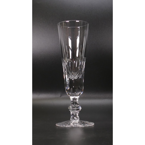 430 - 6 Cumbria English Crystal Glass Champagne Flutes Glasses