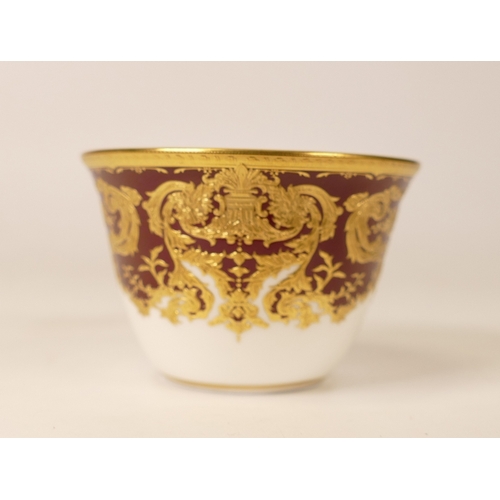 442 - De Lamerie Fine Bone China Set of 6 Royale pattern Arabic Tea Cups, diameter 6.8cm