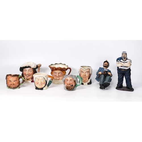 32 - Royal Doulton Small toby jugs to include Old King Cole, Porthos (a/f), Sgt Buzz Fuzz, together with ... 