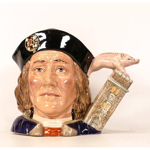 336 - Royal Doulton large character jug Richard III D7099, Limited edition. Boxed with certificate