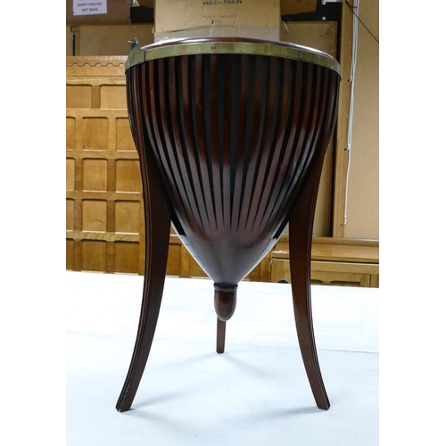 520 - Reproduction Regency style mahogany wine cooler . Height 53.5cm, diameter 34cm