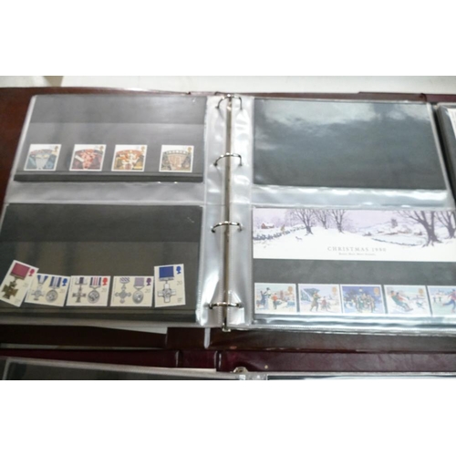 743 - 3 large trays of stamps & albums - Includes 14 albums, loose album sheets, large quantity FDC First ... 