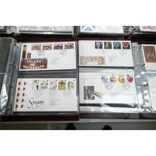 743 - 3 large trays of stamps & albums - Includes 14 albums, loose album sheets, large quantity FDC First ... 