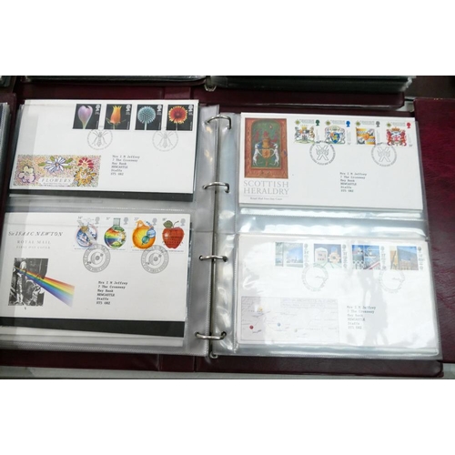 743 - 3 large trays of stamps & albums - Includes 14 albums, loose album sheets, large quantity FDC First ... 