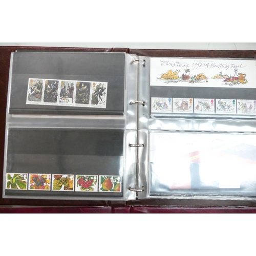 743 - 3 large trays of stamps & albums - Includes 14 albums, loose album sheets, large quantity FDC First ... 