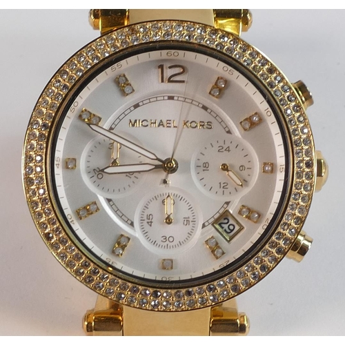 737 - Michael Kors designer chronograph style quartz wristwatch, boxed.