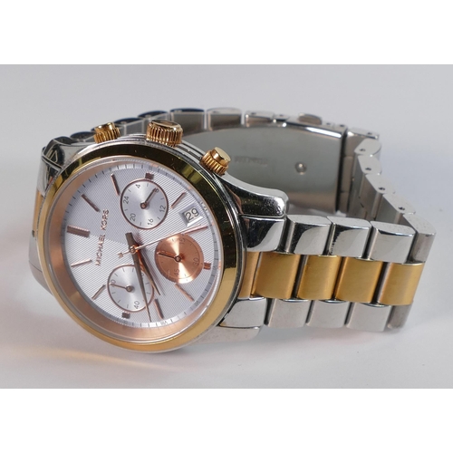 738 - Michael Kors designer chronograph style quartz wristwatch, boxed.