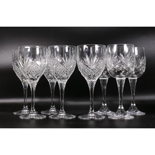 133 - A mixed collection of Quality Cut Glass Crystal Glasses, tallest 18cm(13)