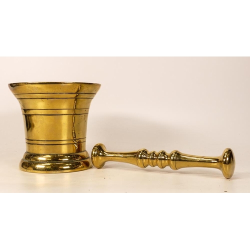 483 - Heavy Brass Pestle & Mortar