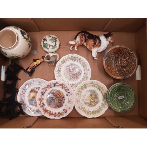 501 - A mixed collection of ceramic items to include Royal Doulton Brambly Hedge 4 seasons side plates (se... 