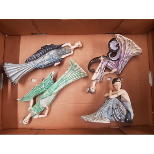 409 - A group of 4 Shudehill resin art deco style lady figures (4)