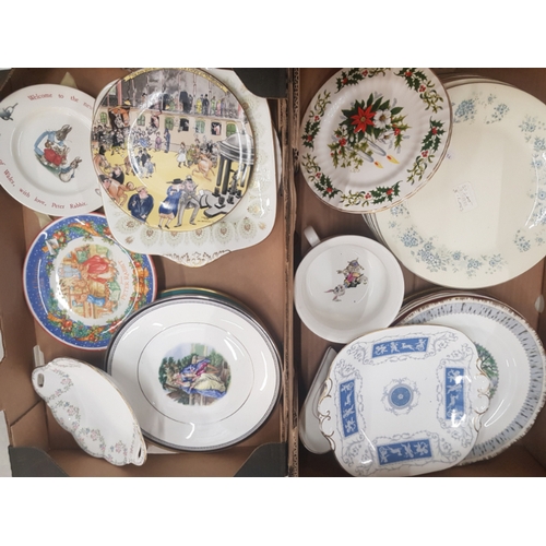 482 - A Mixed Collection of Ceramic Items to Include Small Portmerion Chamber Pot, Decorative Wall Plates,... 