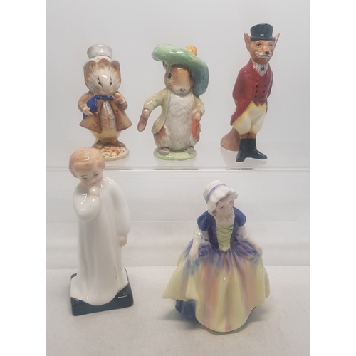 262A - A collection of ceramic figures to include Royal Doulton Huntsman Fox figure, Royal Doulton Darling ... 