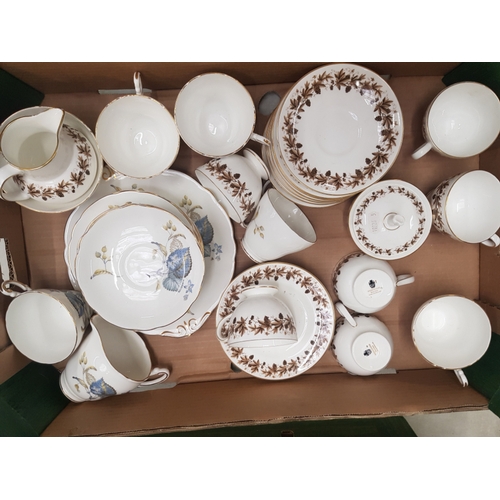 52 - Wedgwood Autumn Vine and Regency Part Tea Sets- 1 Tray