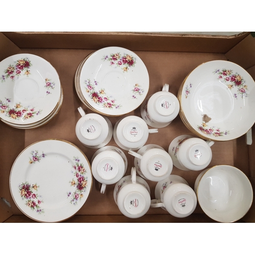 24 - Queen Anne Part Tea Set- 1 tray